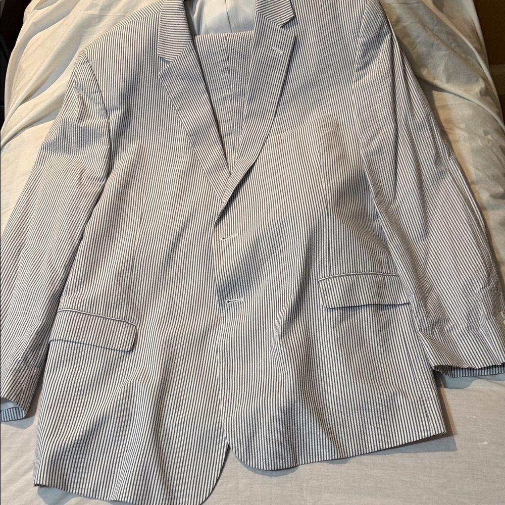 Jos. A. Bank Blue and White Striped Blazer